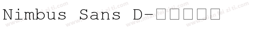 Nimbus Sans D字体转换